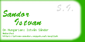 sandor istvan business card